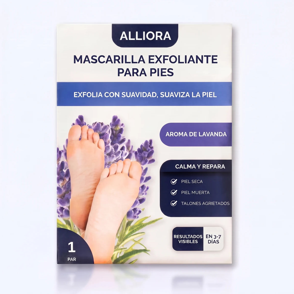 Mascarilla exfoliante para pies Alliora