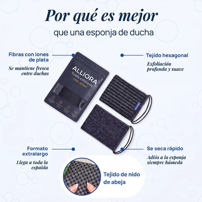 Toalla de ducha exfoliante Alliora
