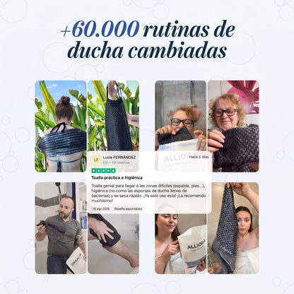 Toalla de ducha exfoliante Alliora