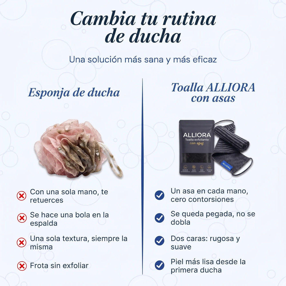Toalla de ducha exfoliante Alliora