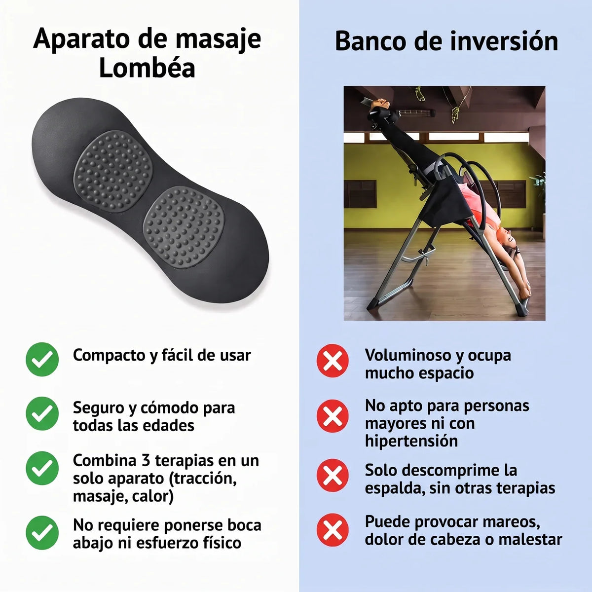 Masajeador lumbar Lombéa™ 3 en 1