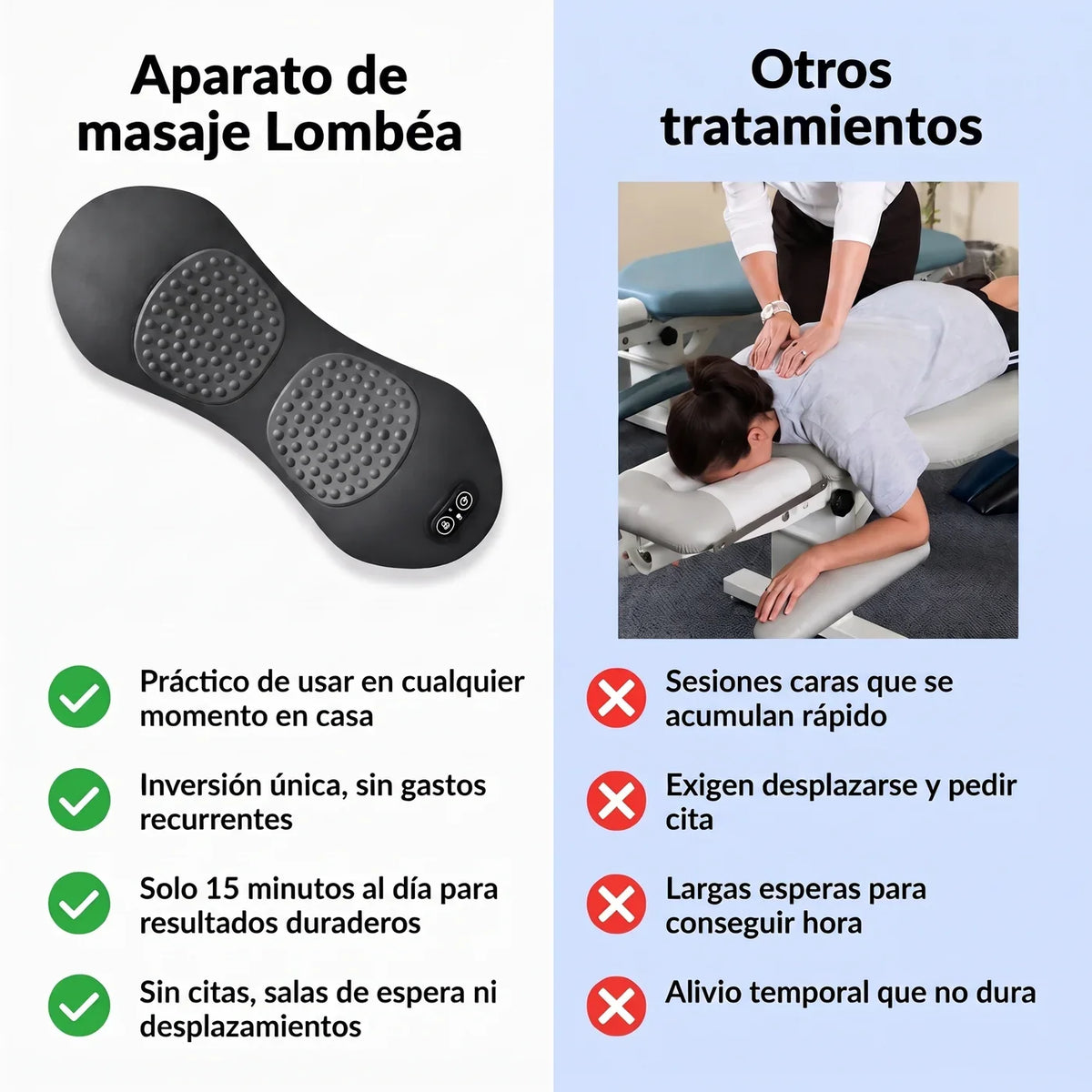 Masajeador lumbar Lombéa™ 3 en 1