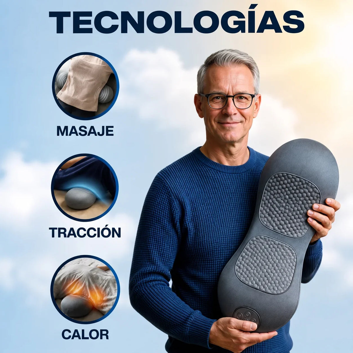 Masajeador lumbar Lombéa™ 3 en 1
