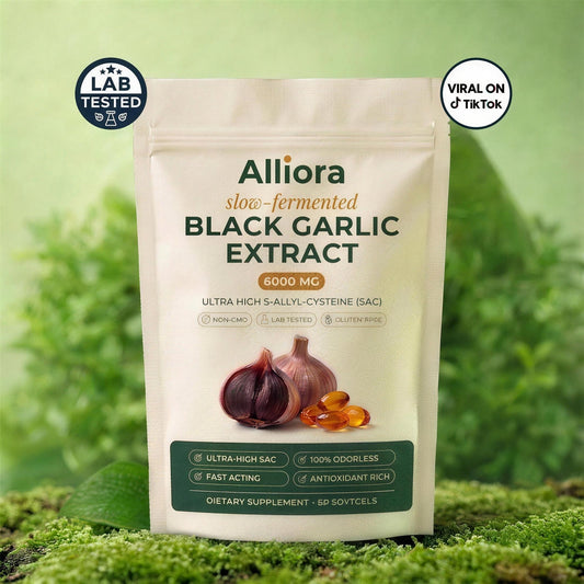 ALLIORA FERMENTED BLACK GARLIC — SUPPORTS CLEAR, FLEXIBLE ARTERIES FROM THE INSIDE OUT