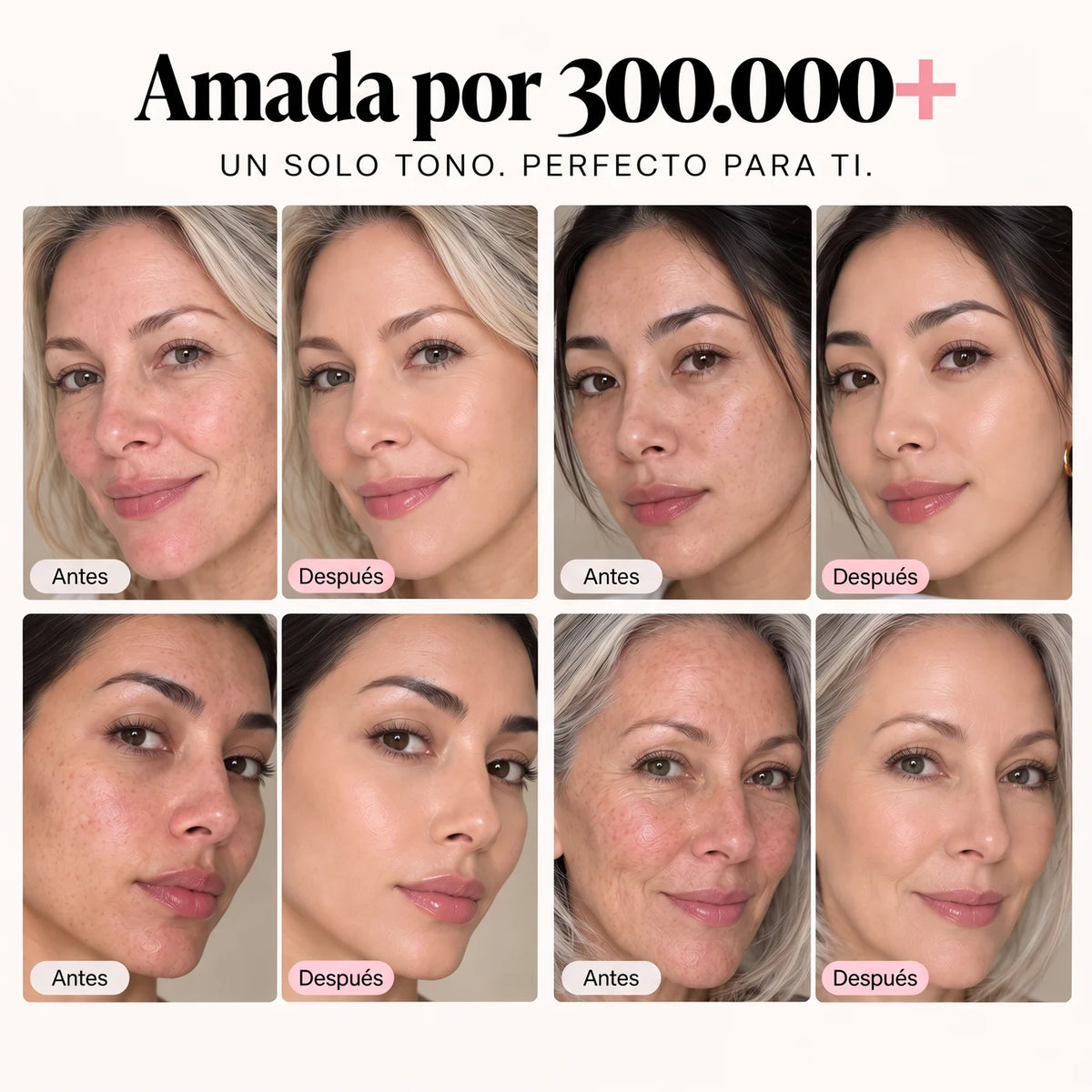 Base de maquillaje que cambia de color 4 en 1 Alliora