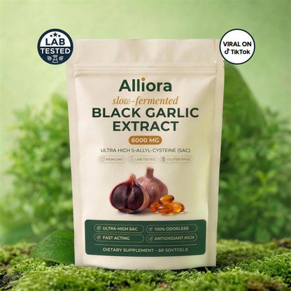ALLIORA FERMENTED BLACK GARLIC — CALMS BURNING, TINGLING FEET FROM THE INSIDE OUT