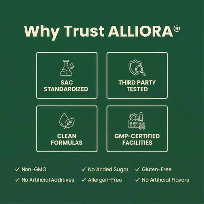 ALLIORA FERMENTED BLACK GARLIC — CALMS BURNING, TINGLING FEET FROM THE INSIDE OUT