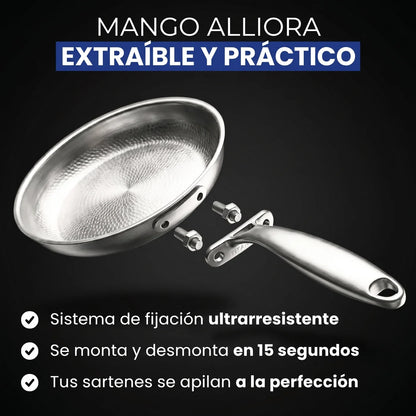 Sartén 100 % titanio puro para una cocina sin tóxicos