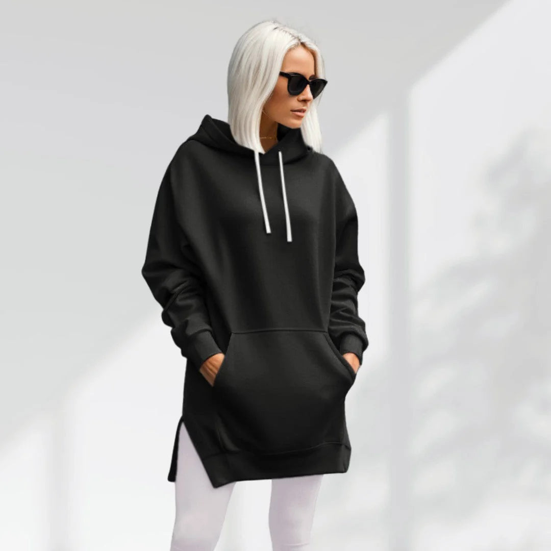 Vestido sudadera oversize Negro