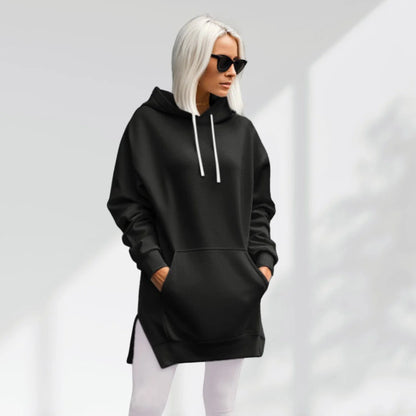 Vestido sudadera oversize Negro