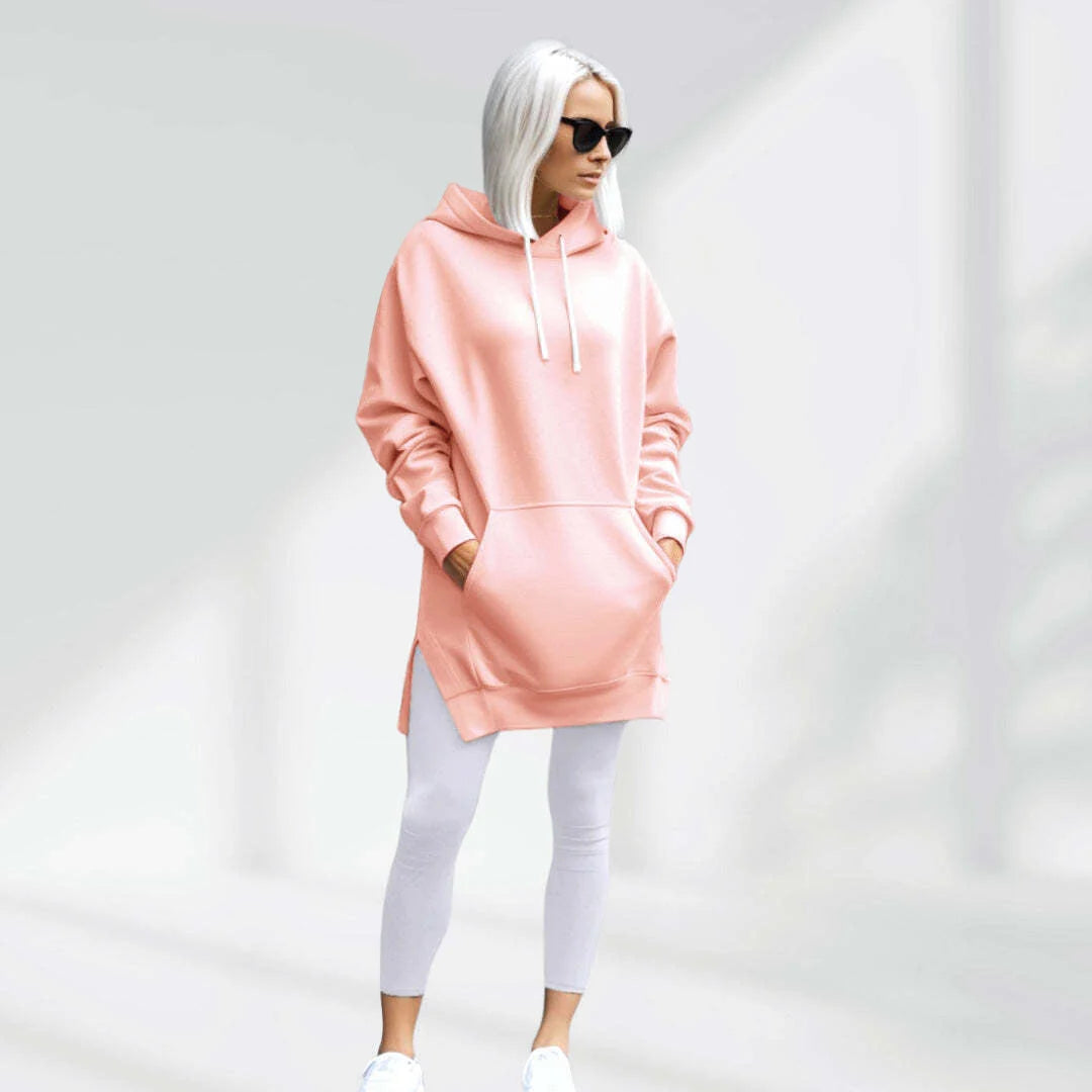 Vestido sudadera oversize Rosa