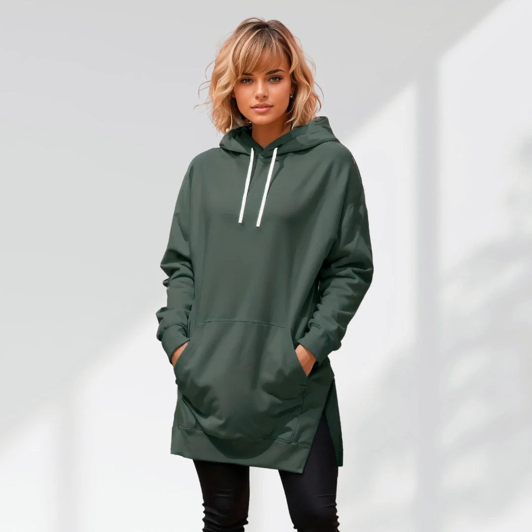 Vestido sudadera oversize Verde