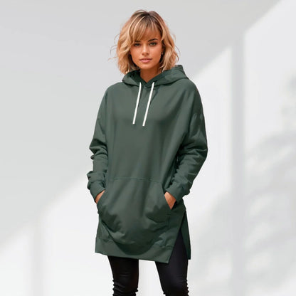 Vestido sudadera oversize Verde