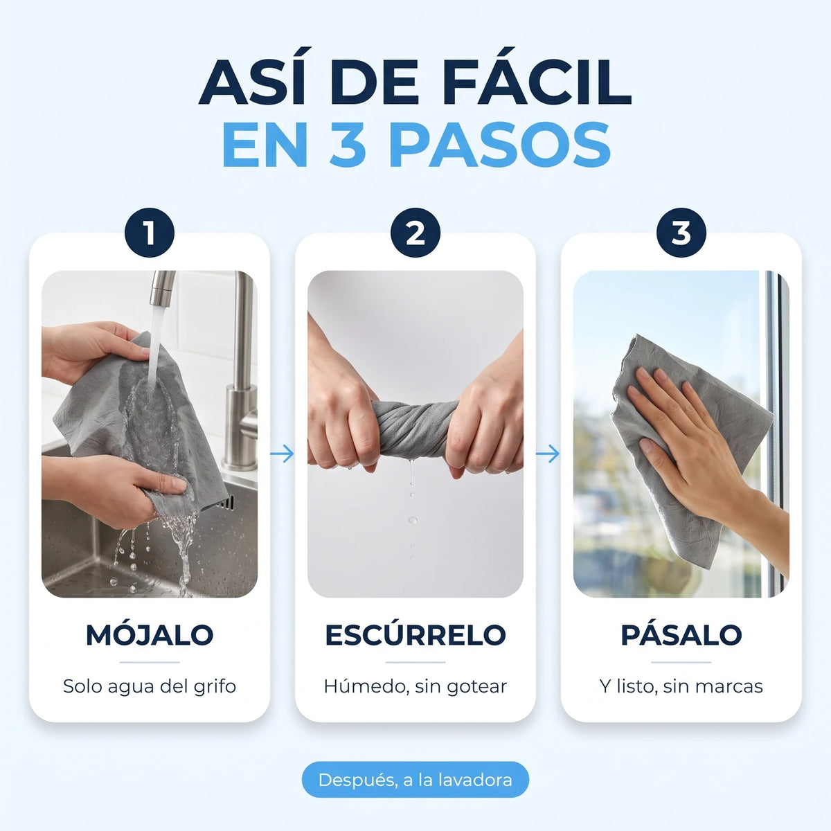 Mójalo, escúrrelo, pásalo: así de fácil