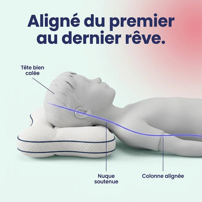 Tête calée et colonne alignée pendant le sommeil